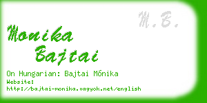 monika bajtai business card