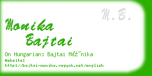 monika bajtai business card